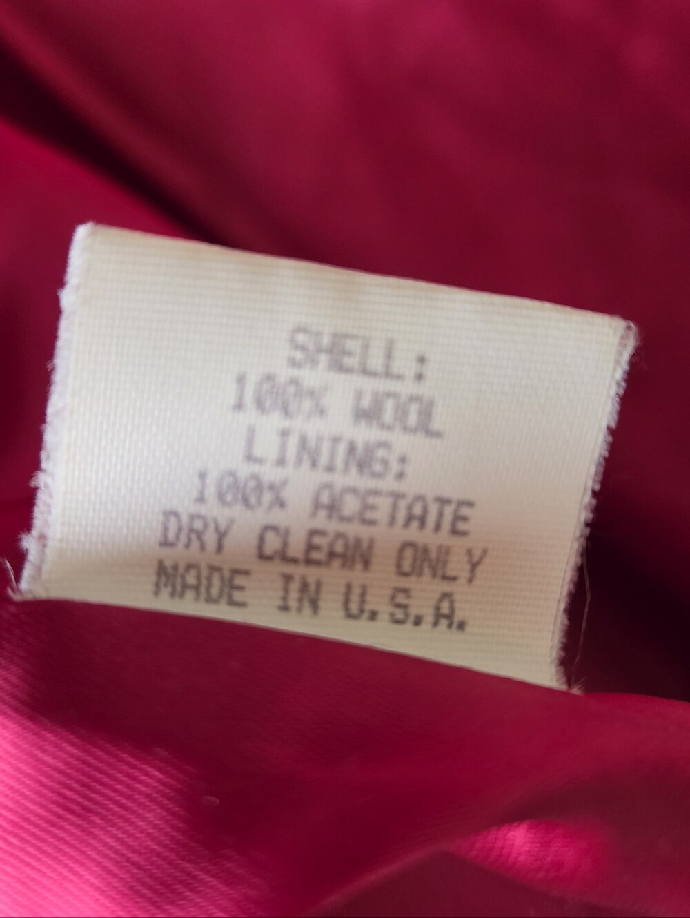 Pendleton Red 100% Wool Coat Medium Classic Relaxed Fit - Picture 9 of 9